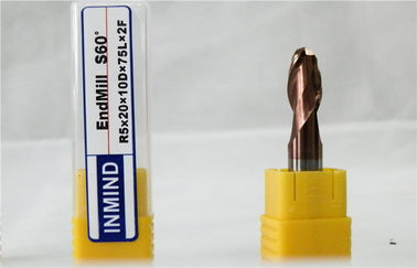 2 Flute CNC Ball Nose End Mill z Solid Carbide Rod na stal / stal nierdzewna