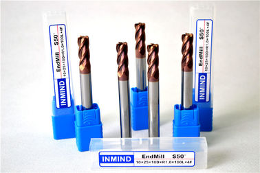 Extra Long CNC Corner Radius End Mill 4 flet węglików spiekanych do obróbki