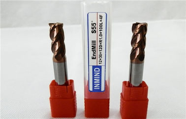 Zmniejszone Shank Standardowy Promień Frez End Mill, High Performance, HRC55