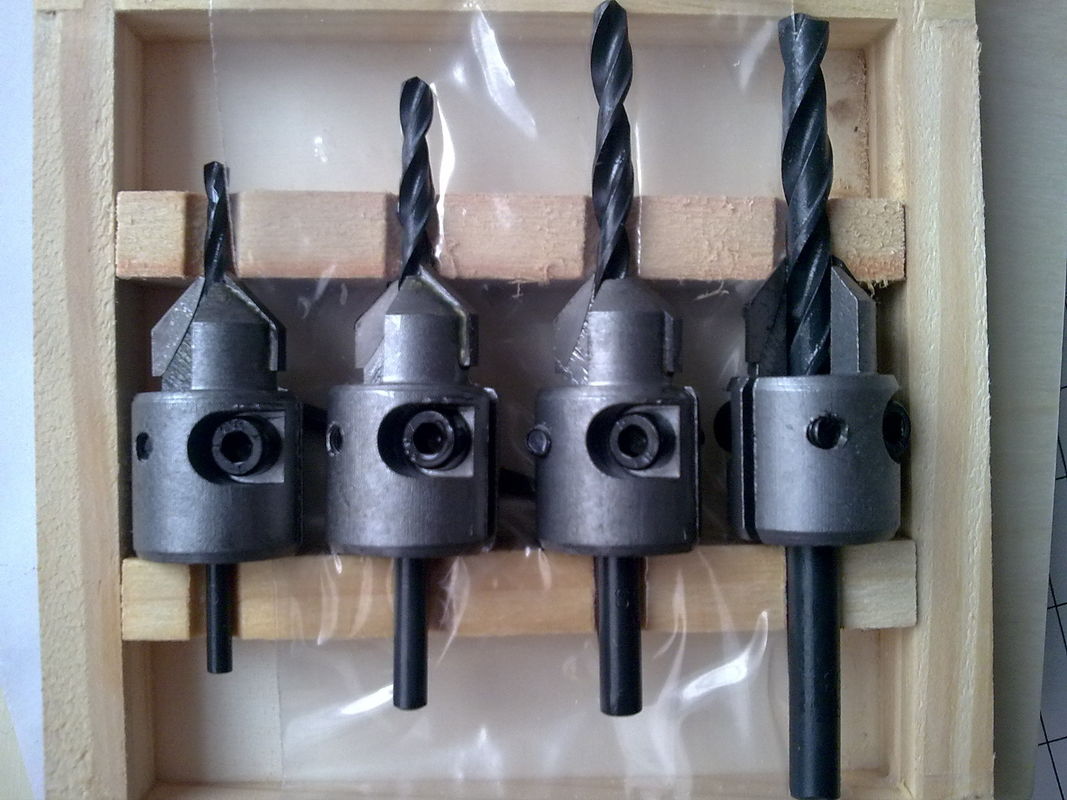 TC-004V ręczne narzędzia Części 4PCS TCT węglików spiekanych Pogłębiacze Wiertła do wiercenia drewna