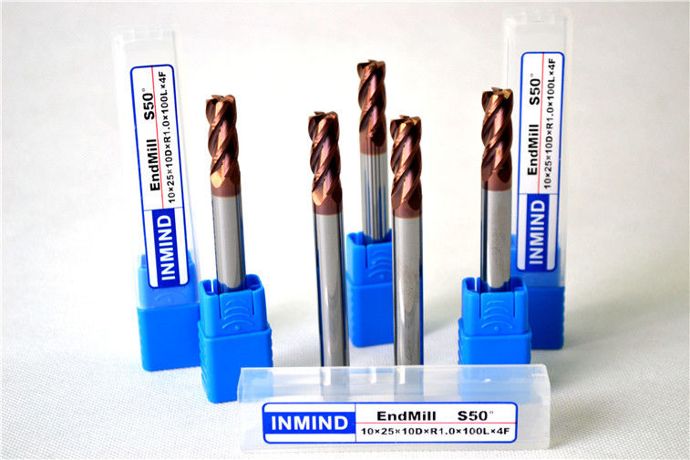 Extra Long CNC Corner Radius End Mill 4 flet węglików spiekanych do obróbki